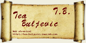 Tea Buljević vizit kartica